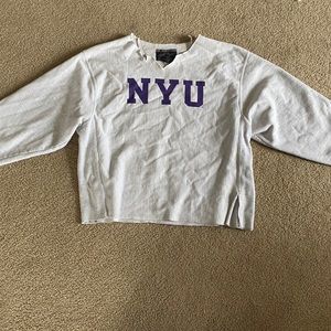 NYU champion crewneck sweatshirt